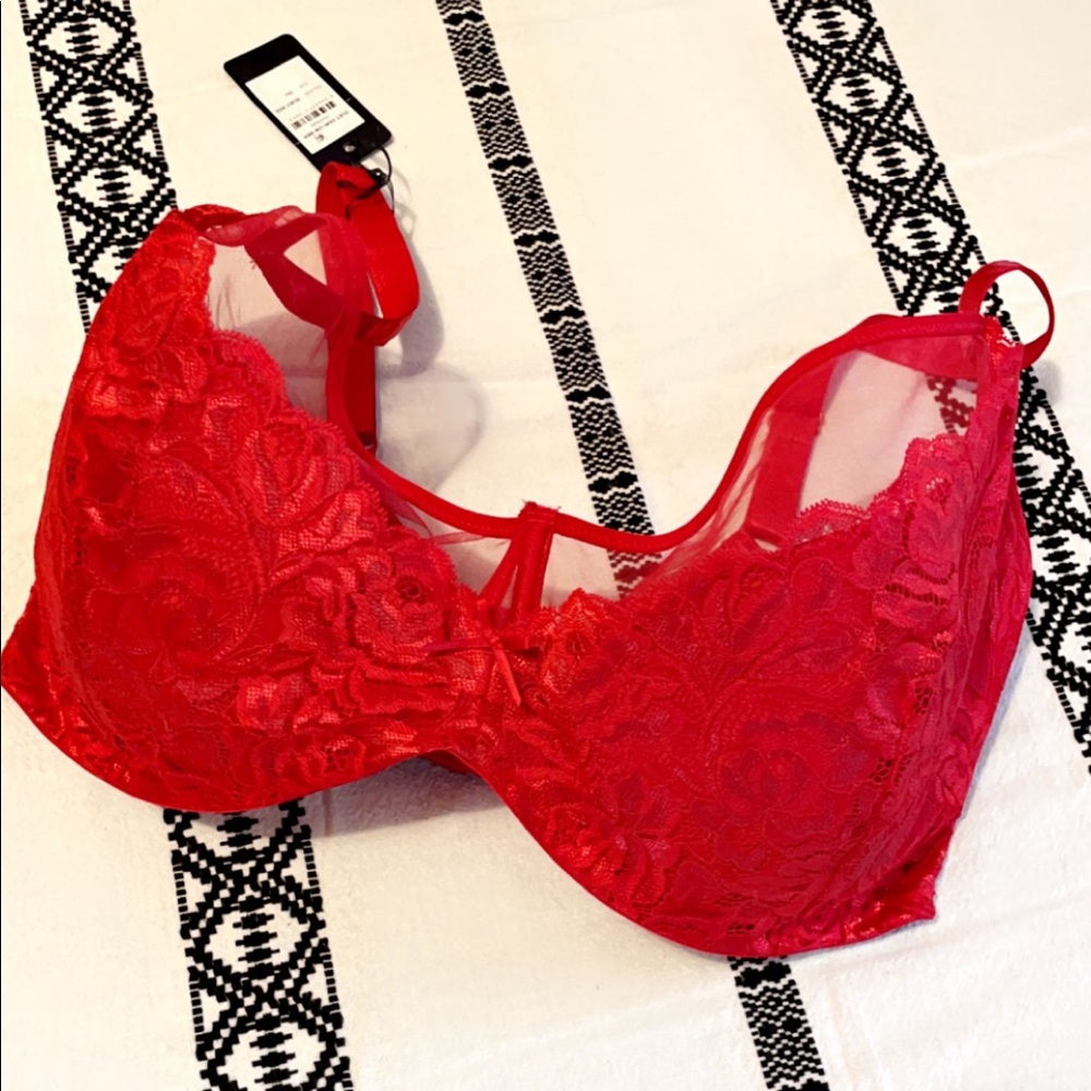 Duet Demi red Bra NWT
